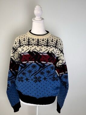 Vintage Aeropostale Shetland Wool Nordic Ski Sweater Men’s M Unisex